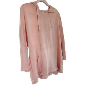 NWT Caslon Easy Terry Oversized Hoodie in Coral Tide Size Large
